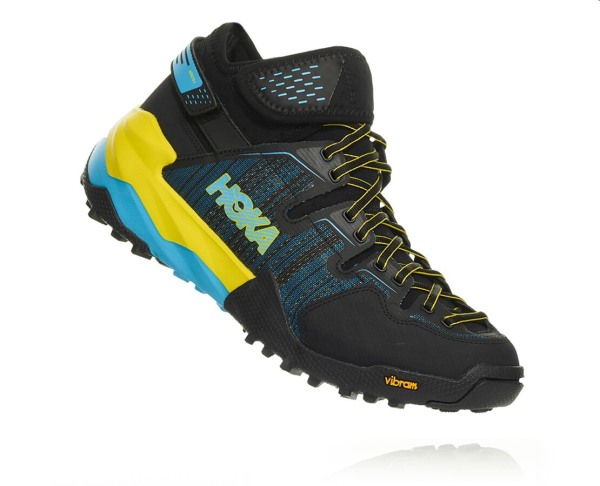 Hoka One One Arkali Mens UK - Black / Blue Hiking Shoes - JLDYW8917